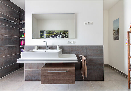 ECO System HAUS – Bauhaus Modern Classic – Ansicht Badezimmer