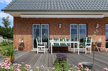 ECO System HAUS – Barrierefreies Bauen, Beispiel eines Hauses mit Terrasse